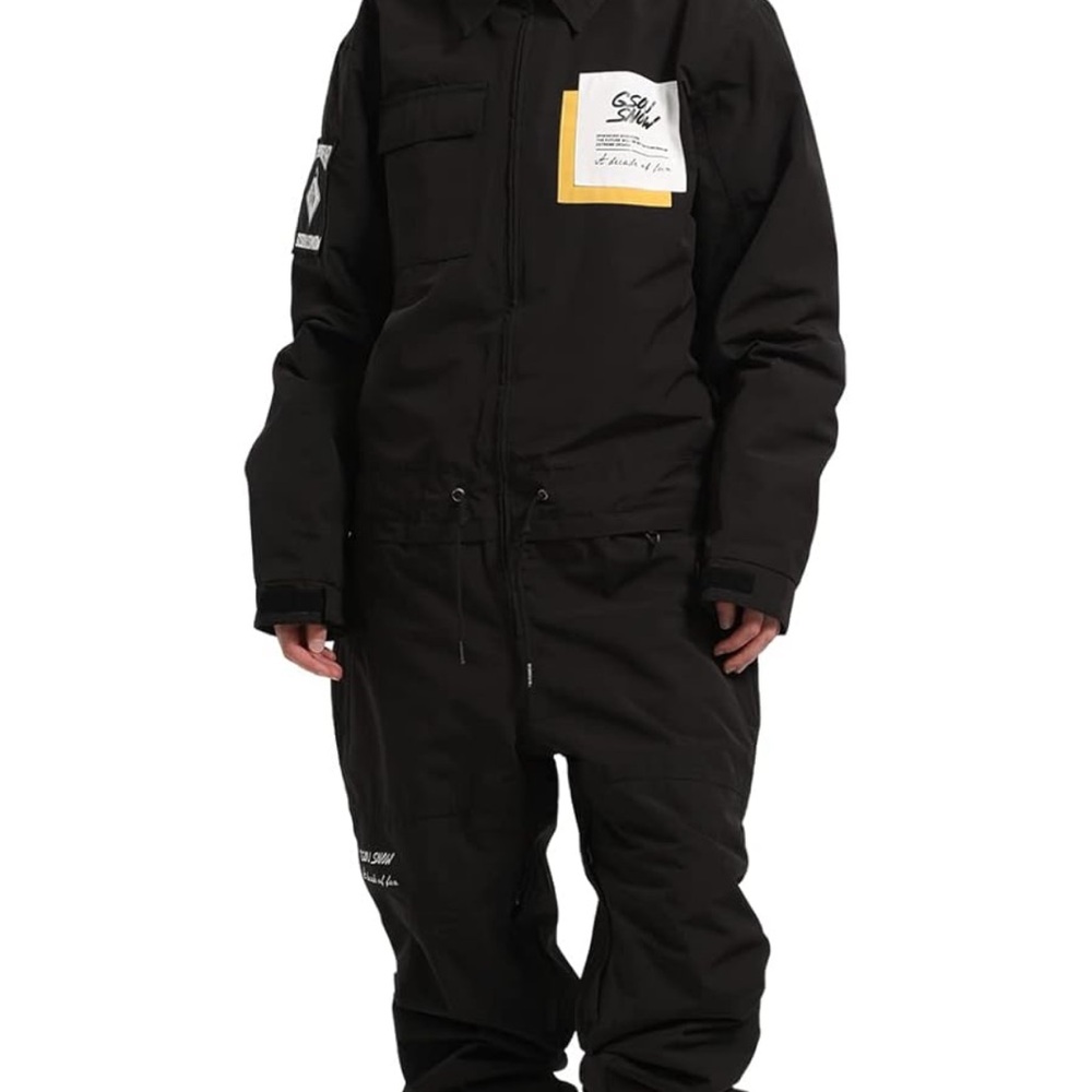 Black Ski & Snow One-Piece Jacket - Unbranded